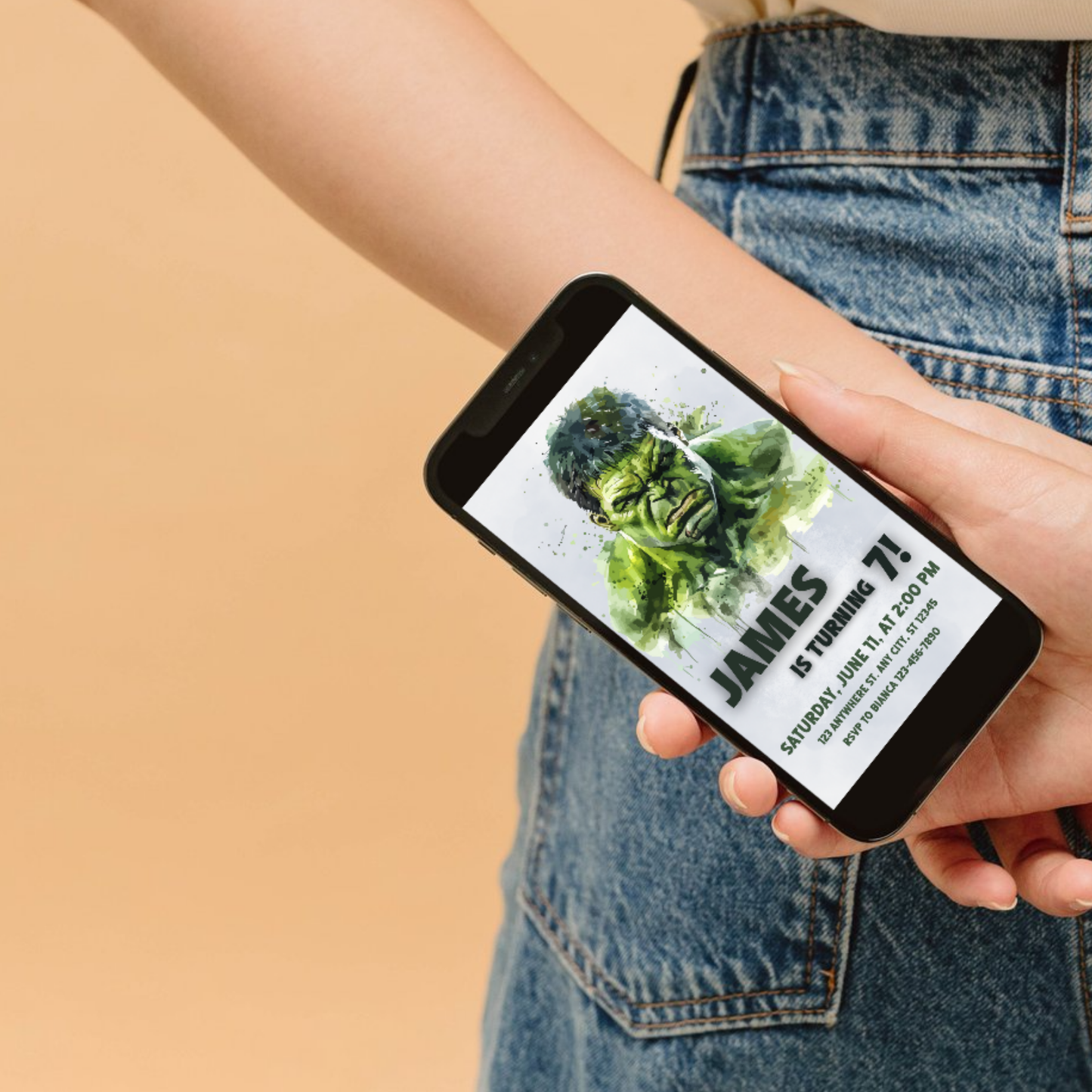 Hulk Birthday Invitation Template